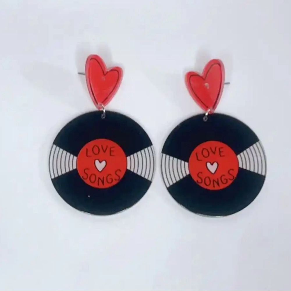 Vinyl Record Earrings
